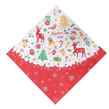 Festliche Einwegservietten, perfekt für Weihnachtsfeiern, elegante Servietten mit Schneeflockenmuster aus Zellstoff, umweltfreundlich und hoch