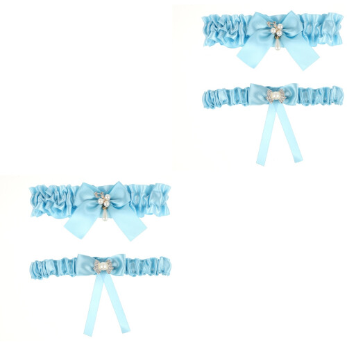 4 Bruiloft Kousenband Set Decoratief Dijband 2