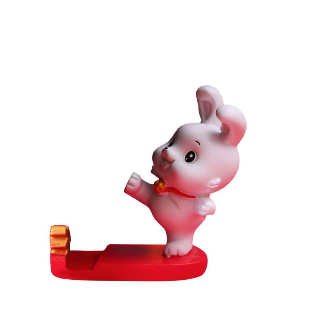 Resin Rabbit Phone Holder Desktop Smartphone Stand Stylish Mobile Phone Mount Cute Bunny Decor For Workstations Home Office And Gift Ideas 9094122535695
