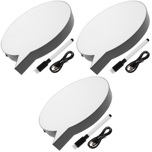 3St Grå LED Dry Erase Board Moln För Hem Arbetsplats 2