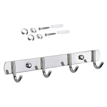 Stainless Steel Hook Rail Sturdy Organizers for-four hooks