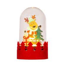 Lichtgevende houten schommeldesign kerstsneeuwbol, uniek kerstcadeau voor Kerstmis, bruiloften, Valentijnsdag, jubilea en andere feestdagen, gemaakt