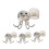 Space Efficient Rotatable Six Claw Hook 360 Degree-cream white 1