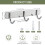 Wall Mounted Clothes Hook Rail Stainless Steel Hook-Five hooks 4