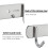 Wall Mounted Clothes Hook Rail Stainless Steel Hook-Five hooks 6
