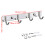 Wall Mounted Clothes Hook Rail Stainless Steel Hook-Five hooks 2