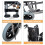 The York Attendant Propelled Transit Chair Black 2