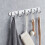 Wall Mounted Clothes Hook Rail Stainless Steel Hook-Five hooks 5