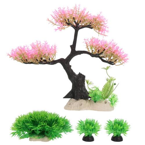 2Set Albero Decorativo Rosa Per Artificiale Sott'acqua 1