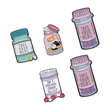 Pack Of 5 Funny Cartoon Lapel Pin Nurse Doctor-B series