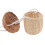 3 Pezzi Mini Portatile In Rattan A Tracolla Intrecciata 5