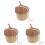 3 Pezzi Mini Portatile In Rattan A Tracolla Intrecciata 7