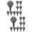 20 Pcs Aquarium Air Stone Fish Tank Replaceable 9