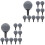 20 Pcs Aquarium Air Stone Fish Tank Replaceable 5