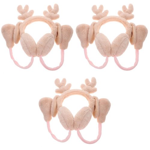 3Pcs Comfortable Plush Ear Muffs Warming Winter Ear Cover 2