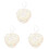 3Pcs Romantic Beige Rose Heart Wedding Ring Pillow Case for Storage 3