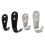 Without Drilling Door Hook Rack for Convenient Storage-Black L 2