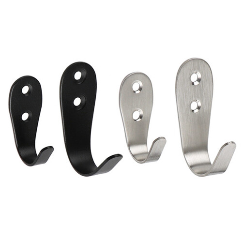 Without Drilling Door Hook Rack for Convenient Storage-Black L 1