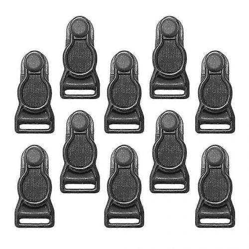 10x Strømpeholder til ben, lårhøje strømper, metalklips 12 mm 2