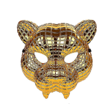 20 cm VIP-kunde gæstebossmaske gylden leopard Halloween tiger voksen festrekvisit kompatibel med mand cosplay