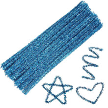 400 Stuks Diy Glitter Stokjes Lichtblauw