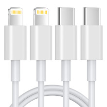 (Hvid) USB-C Lightning-kabel 1 m 2-pak, MFi-certificeret, iPhone-opladerkabel USB C kompatibel med iPhone 14/13/13 Pro/12/12 Pro Max/11 Pr