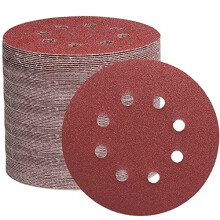Stebruam Pakke med 105 sandpapir 125 mm velcro, professionelle 125 slibeskiver runde 8-huls kompatible med excentersliber (med kornstørrelse