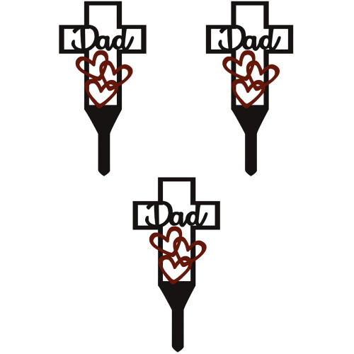 3 Unidades Cruz De Metal Para E 2