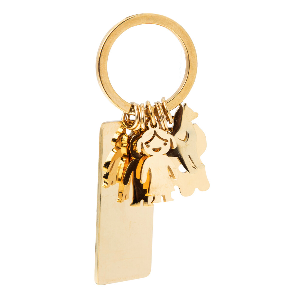 2Szt ZłOty Brelok Dekoracyjny Stali Nierdzewnej Prezent-image