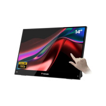 Monitor portátil touch 14" Verbatim PM-14 Full HD com bateria externa integrada (Preto)