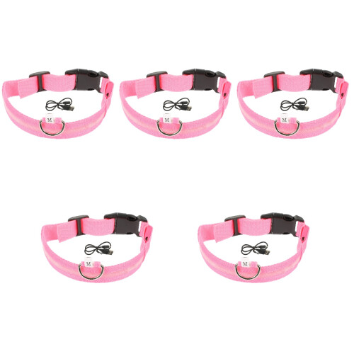 5 Set Hundhalsband, Återladdningsbara För 2