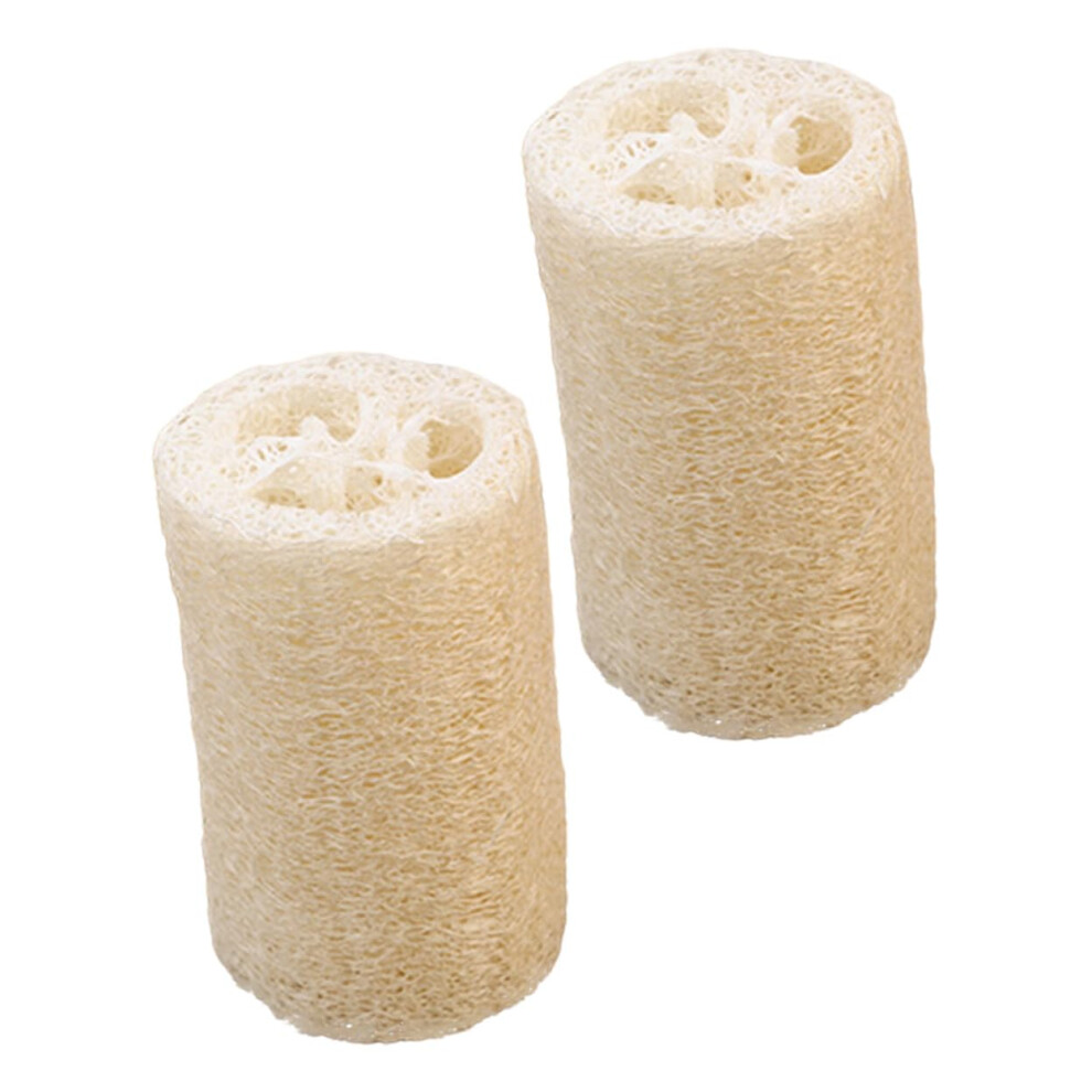2Pcs Natural Loofah Exfoliating Bath Towels, Gentle Dead Skin Removal, Deep Cleansing Body Sponges, Shower and Bath Use