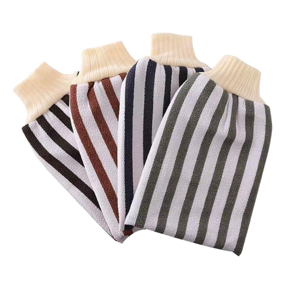 Exfoliating Bath Gloves 4Pack, Shower Body Scrubber, Deep Cleansing, Dead Skin Removal, Elastic Absorbent Mitts