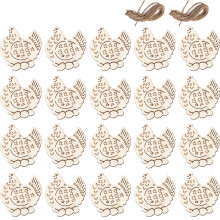 Easter Party Delights, Wooden Craft Tags for Creative Home Decor & DIY Crafts, Unfinished Wood Slices for Personalized Easter Ornaments, Multiple