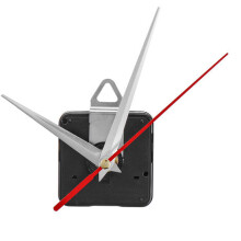 Einfach zu montierendes Wanduhrwerk-Set aus Kunststoff für Heimdekoration, Bastelarbeiten und kreative Uhrenreparaturen, geräuschloses Quarzwerk.