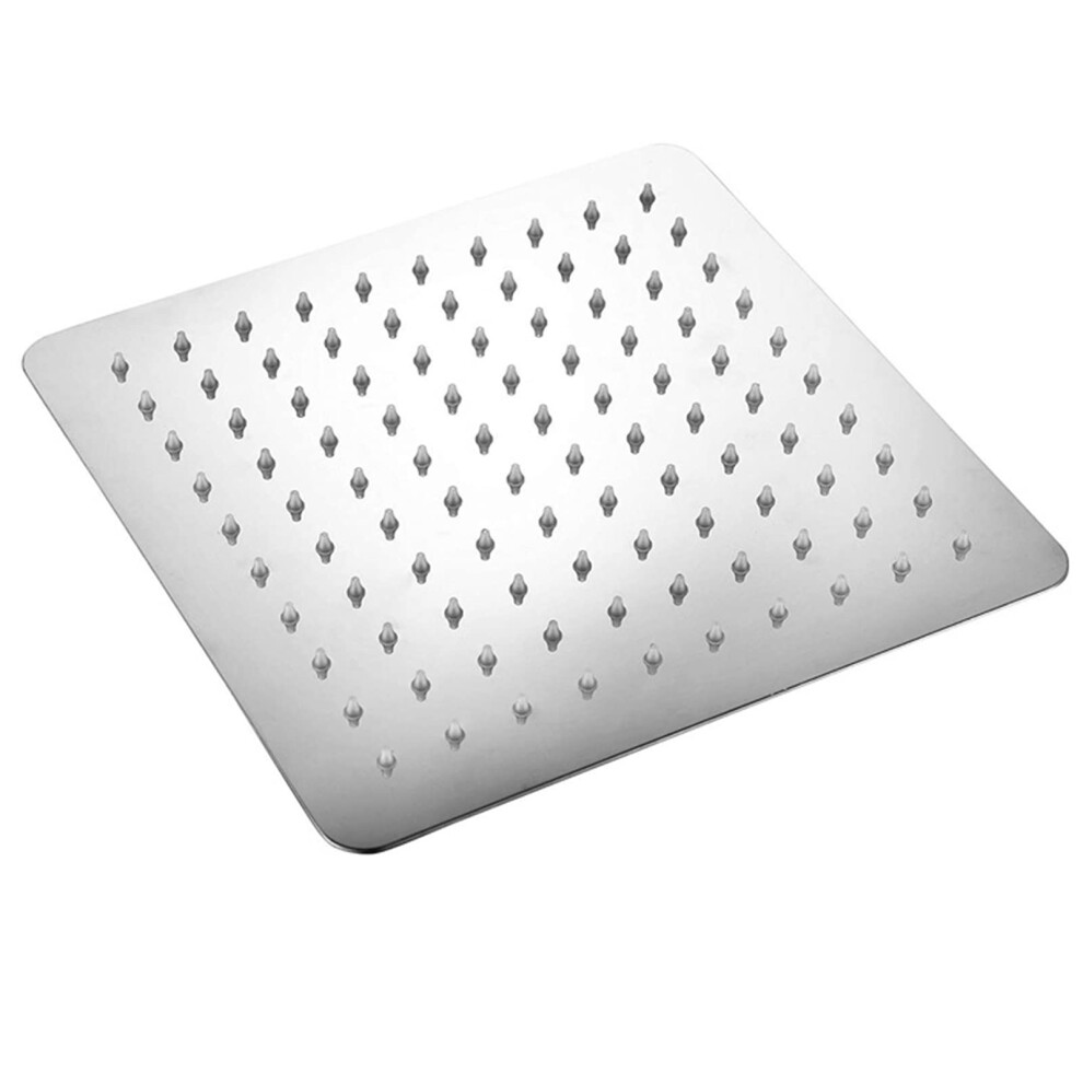 Square Rain Shower Head Stainless Steel Ultrathin Flow Pressureboosting Waterfall Fullbody Coverage 8/10/12 Inches 9339159507971