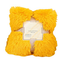 Elegant Fleeces Blanket for Couch Bed Blanket-160X200cm Yellow