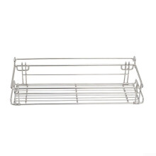 Stainless Steel Foldable Camping Table Basket Portable Outdoor Storage Organizer Fits 35.5 Cm Side Poles