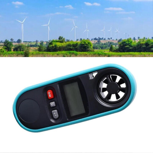 Håndholdt anemometer termometer LCD baggrundsbelyst vindhastighedsmåler