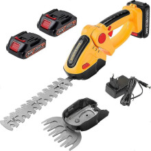 (Stil B) Mașină de tuns gard viu electrică 2 în 1, 20000 RPM, instrument de tuns iarba portabil pentru grădină, arbuști, 2 bat