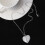 4Pcs Personalized Silver Heart Locket Necklace with Picture Window 11