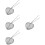 4Pcs Personalized Silver Heart Locket Necklace with Picture Window 7