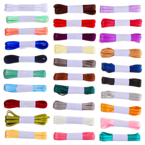 120 Pcs Solid Color Polyester Ribbon For Gift Wrapping And Crafts