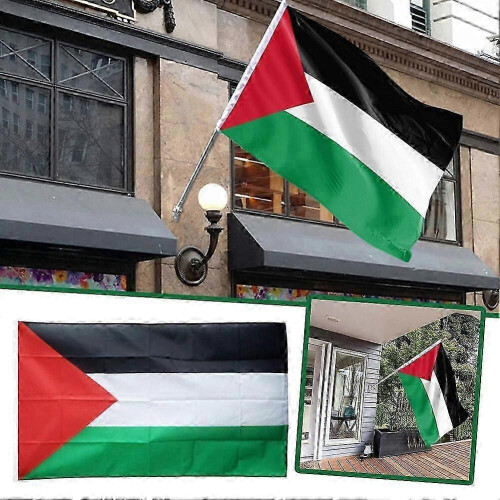 Palestina Broderad Flagga Polyestertyg 90*150cm 1
