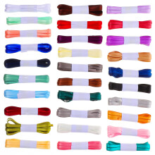90 Pcs Solid Color Polyester Ribbon For Gift Wrapping And Crafts