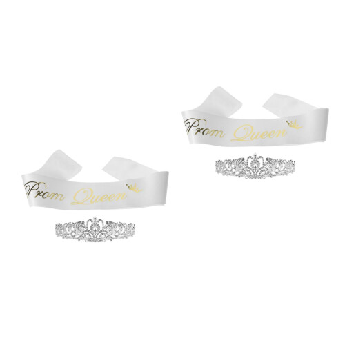 2 Stuks Afstudeerfeest Prom Queen Haarband Set 2