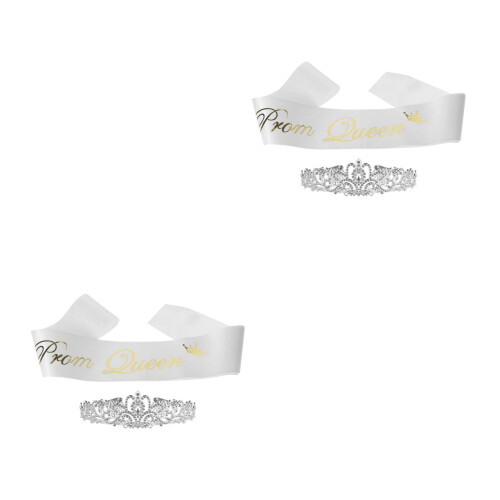 2 Stuks Afstudeerfeest Prom Queen Haarband Set 1