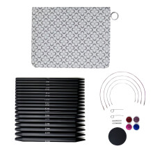 Aluminium-Rundstricknadel-Set mit Strickzubehör 3,0 mm–6,0 mm