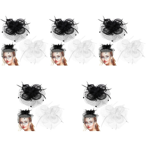 10 Pezzi Fascinator Per Tè Matrimonio Banchetto 2