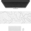 Mousepad de gaming cu margini cusute, 80x30/90x40cm, alb 4